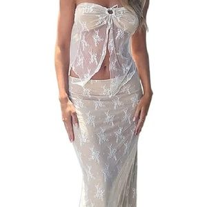 Womens Going Out Y2K Skirt Set 2 Piece Outfit